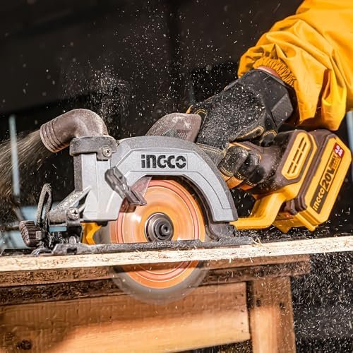 20V 140mm Cordless Circular Saw with Brushless Motor 6300RPM Max. Cutting Depth 50mm (90°) Electric Circular Saw 20mm Arbor with 1Pcs 4.0Ah Battery and Charger CSLI14021 2