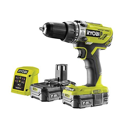 R18PD3-215GZ 18V ONE+ Cordless Combi Drill Starter Kit + 60-Piece Bit Set 3